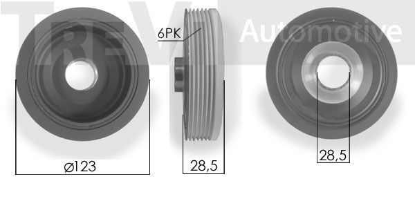 TREVI AUTOMOTIVE Rihmaratas,väntvõll PC1215